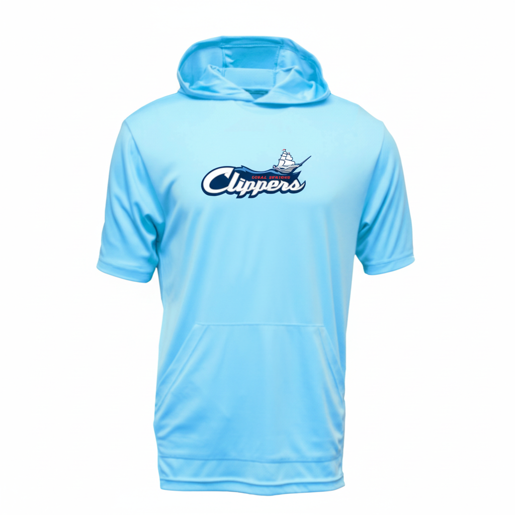 Clippers Carolina blue short sleeve hoodie